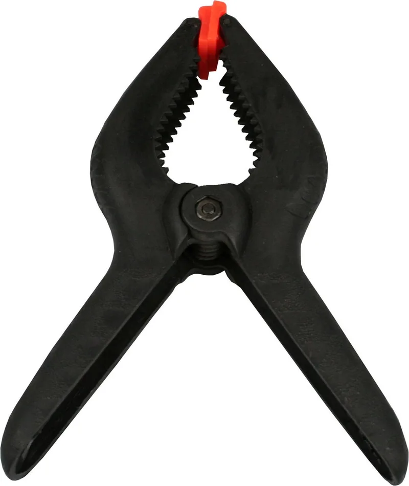 Zeilklemmen/veerklemmen - 1x - kunststof - 22 cm - lijmklemmen met gekartelde kaken de Benson, Noir – image du produit