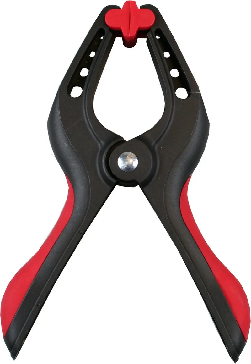 Zeilklemmen/veerklemmen - 1x - kunststof - 22 cm - profi lijmklemmen met rubber heft de Benson, Noir – image du produit