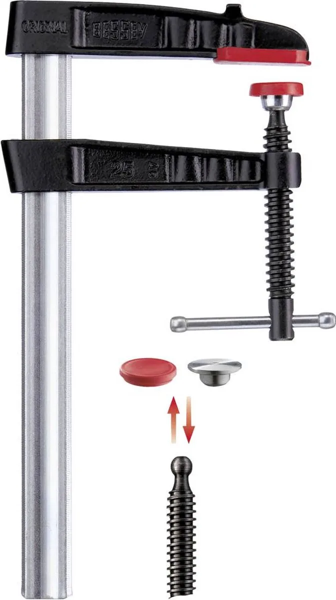 Lijmtang Knevelgreep 300/120mm TG30S12K de Bessey, Kleurloos – image du produit