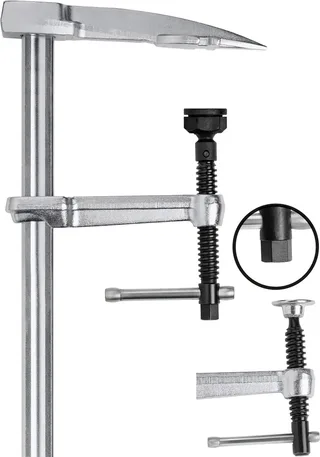 SPZ80K Tiefspann-Schraubzwinge Spann-Weite (max.):800 mm Ausladungs-Maße:140 mm fra Bessey – produktbillede 1 af 2