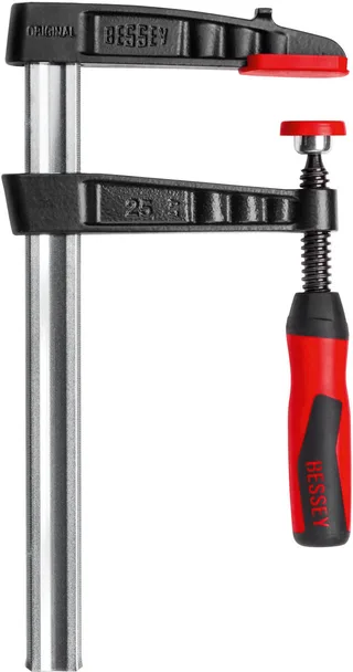 Temperguss-Schraubzwinge 120 x 60 mm TG mit 2-Komponenten-Kunststoffgriff TG12-2K van Bessey – productafbeelding 1 van 2
