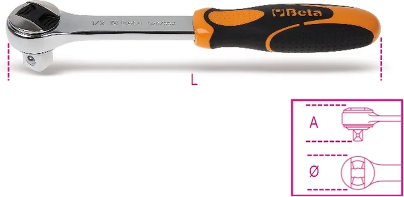 1/2” omschakelbare ratel, 72 tands 920/55X by Beta – product image