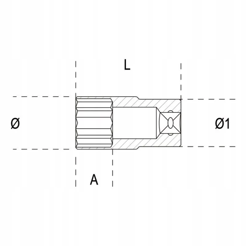 BETA 1/4" Dopsleutel Lange Dubbele Zeskant 8mm van Beta – productafbeelding