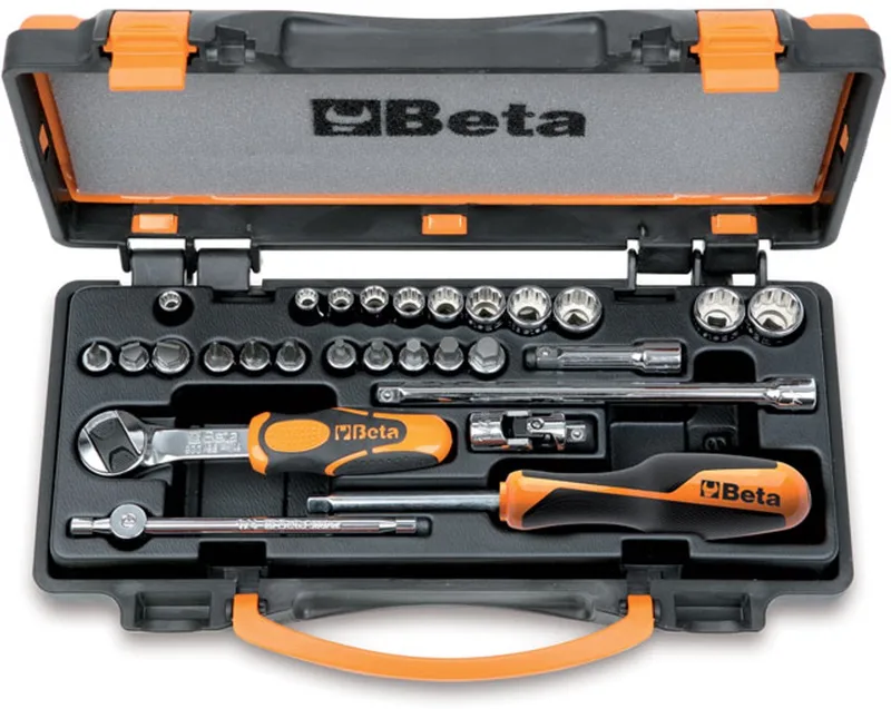 Beta 28-delige Doppenset met Accessoires 1/4" - 900MB/C28 von Beta, Schwarz – Produktbild