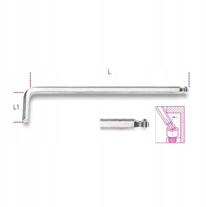 Beta 96LBP/1,5 Lange Inbussleutel met Kogelkop 1,5mm de Beta – image du produit
