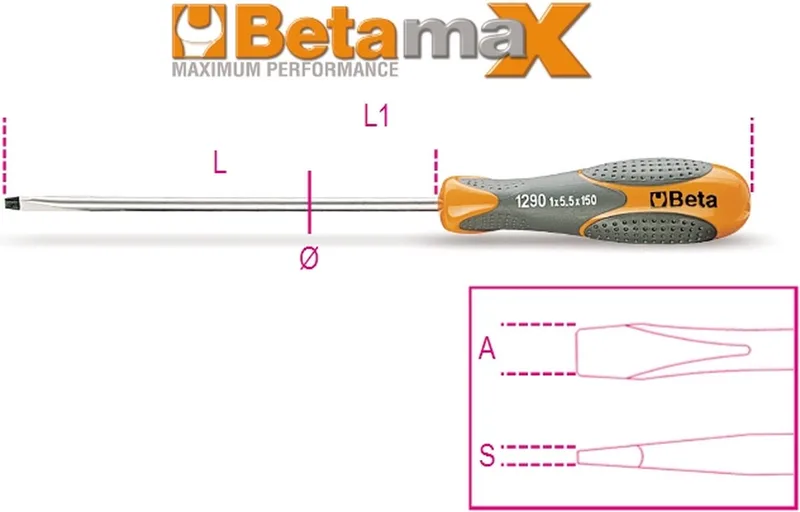 Betaplaat Schroevendraaier 5,5x100mm - Kwaliteitshandgereedschap by Beta – product image