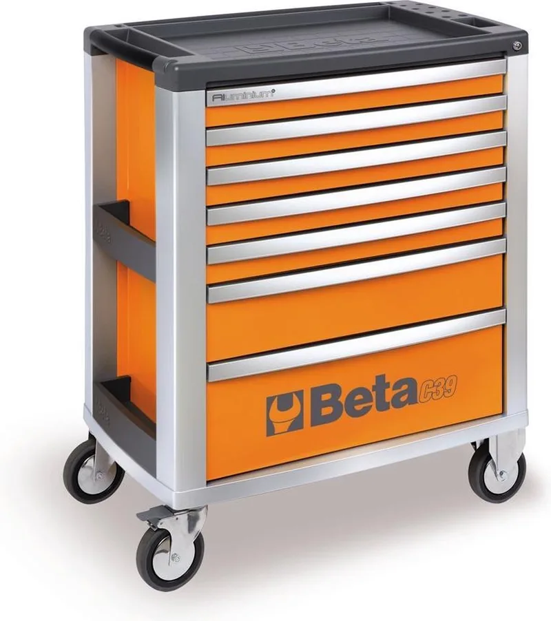 C39/7 Gereedschapswagen met 7 laden - leeg by Beta, Orange – product image