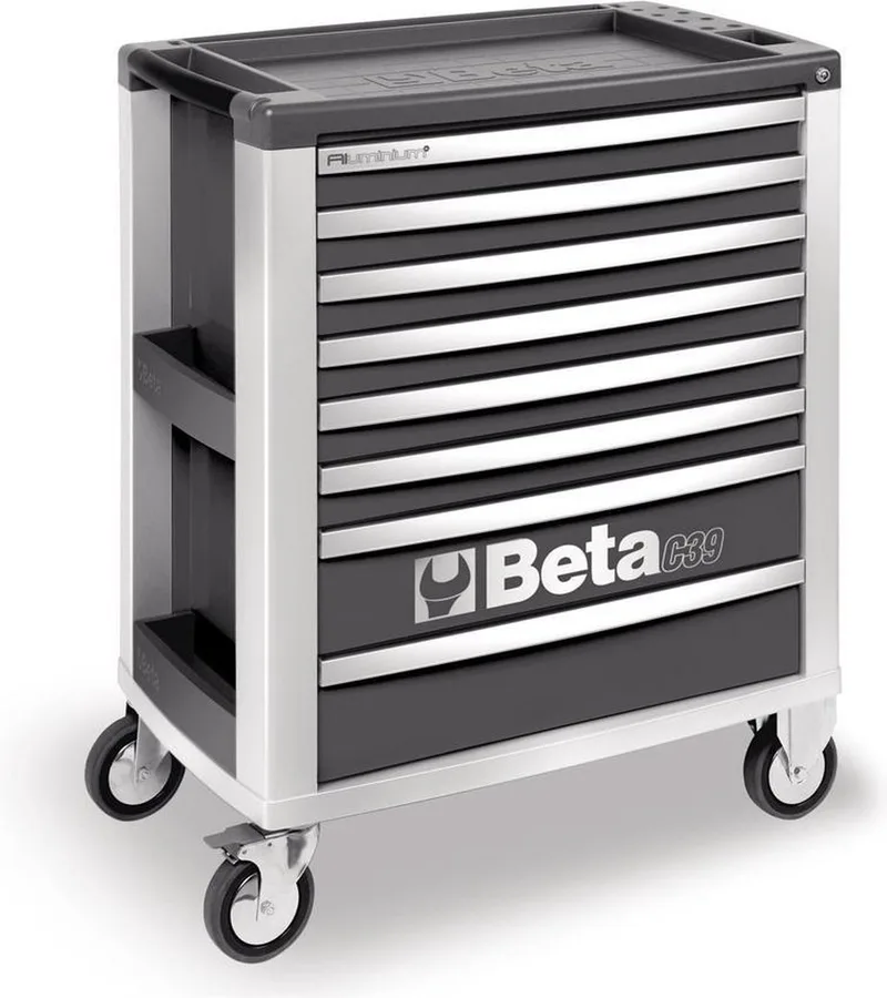C39 8/G Gereedschapswagen met acht laden leeg by Beta, Grey – product image