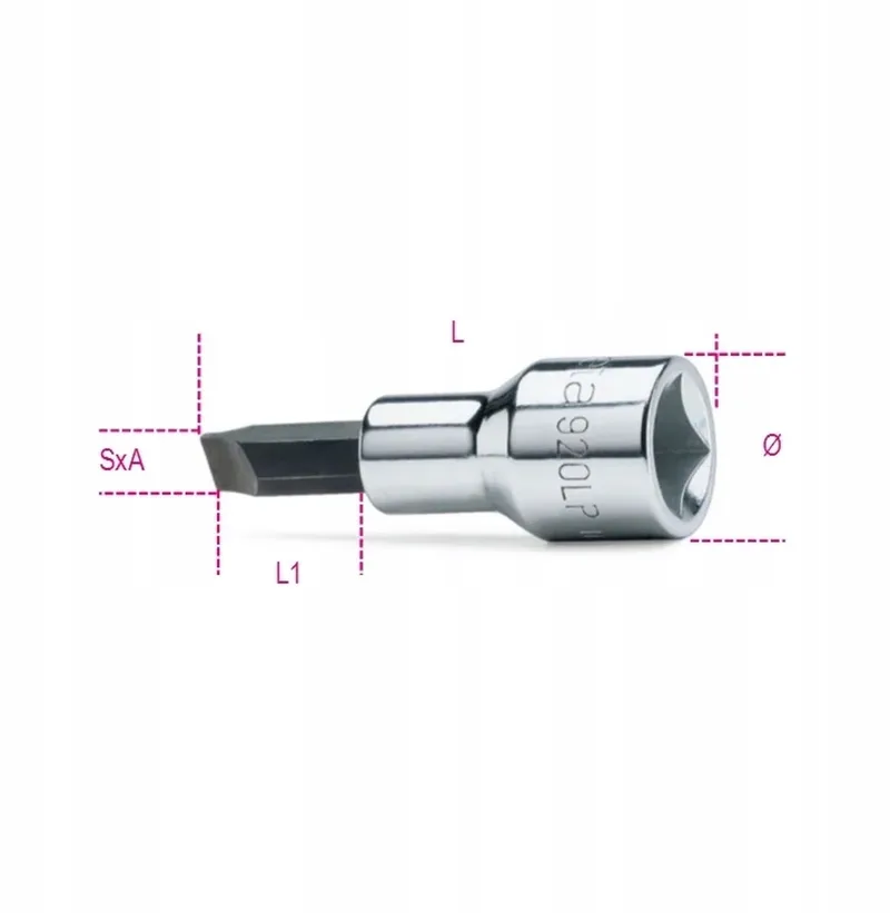 Dop 1/2" Platte Schroevendraaier Bit Dop 1x5.5mm från Beta – produktbild