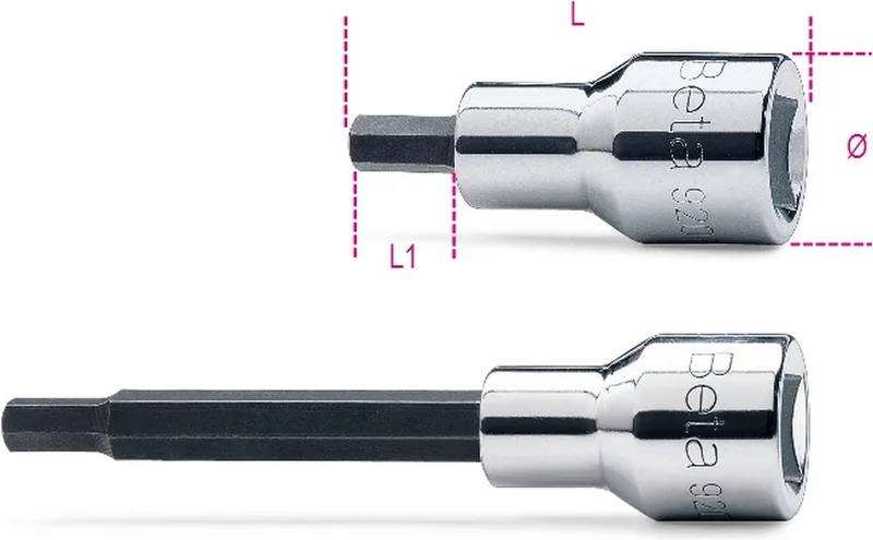 dopsleutel 1/2" 8 mm 6-zijdig, 100 mm lengte by Beta – product image