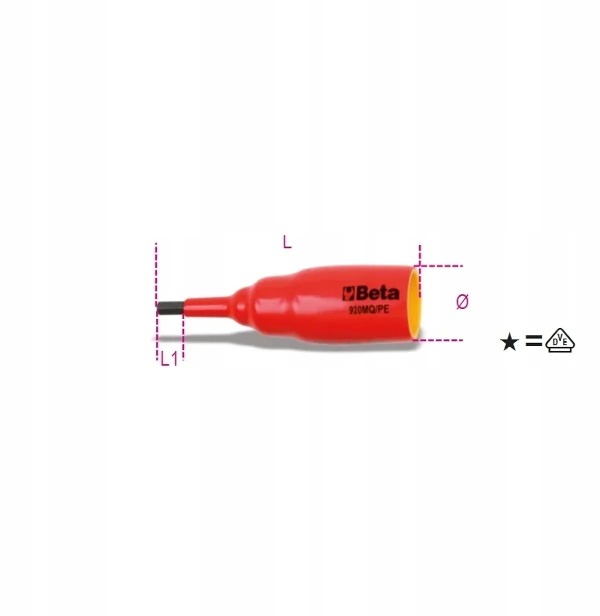 Dopsleutel 12mm 1/2" Geïsoleerd tot 1000V von Beta – Produktbild