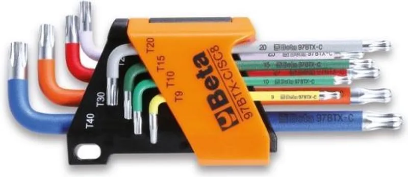 Haakse stiftsleutelset Torx 97 BTX 8delig. by Beta, Blue – product image