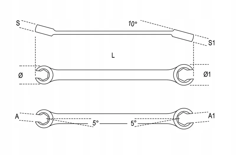 Halfopen Dopsleutel met Dubbele Ring 9x11mm fra Beta – produktbillede