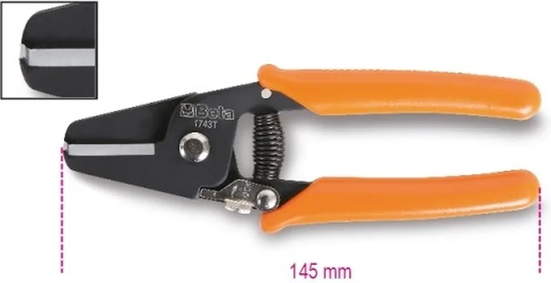 kniptang voor zelfklemmende slangklemmen, 145mm by Beta, Black – product image