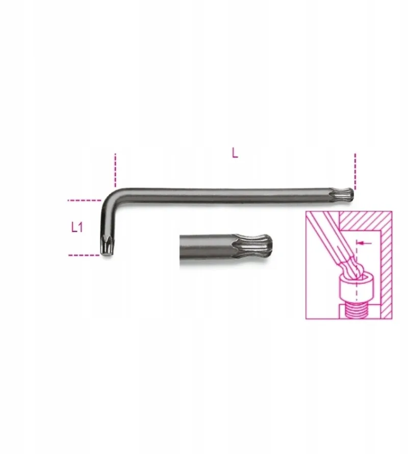 Lange Torx-inbussleutel met kogelkop T20 by Beta – product image