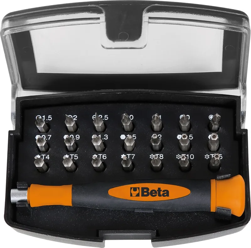 Micro schroevendraaier set - 21 delig - Magnetische bithouder - Precisiewerk - Compacte opbergbox de Beta – image du produit