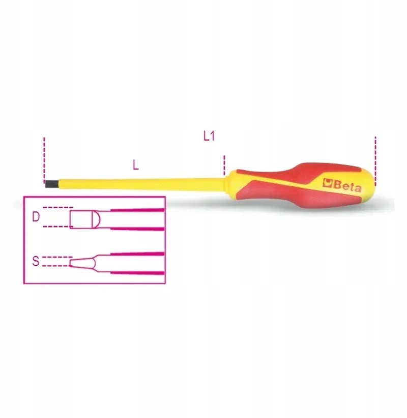 plaat Schroevendraaier geïnstalleerd 1000V 4x100mm von Beta – Produktbild