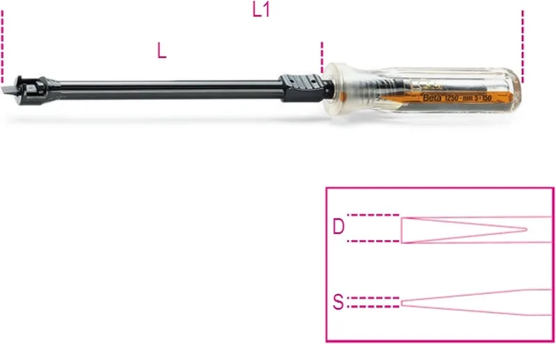 Platte Schroevendraaier met Schroefgrijper 5mm von Beta – Produktbild
