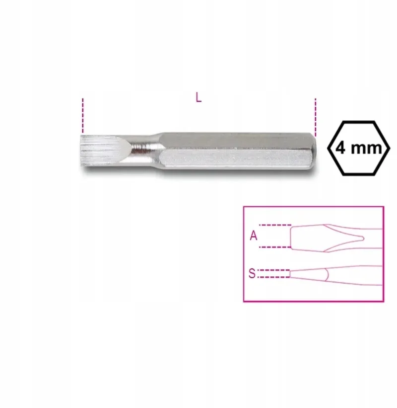 Precisie Schroevendraaier Bit Platte Punt 1.8mm 4mm Aandrijving von Beta – Produktbild