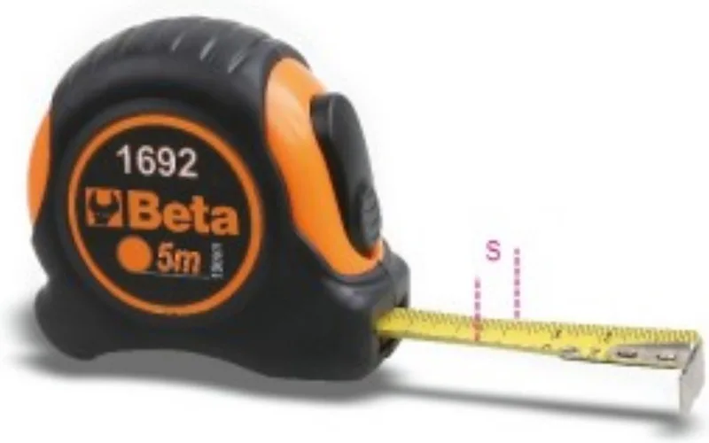 Rolmaat - Professionele Klasse - 8m x 25mm - Schokbestendige Behuizing by Beta, Black, Red – product image