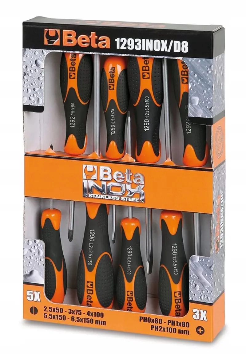 RVS Schroevendraaierset 8 Delig INOX van Beta – productafbeelding