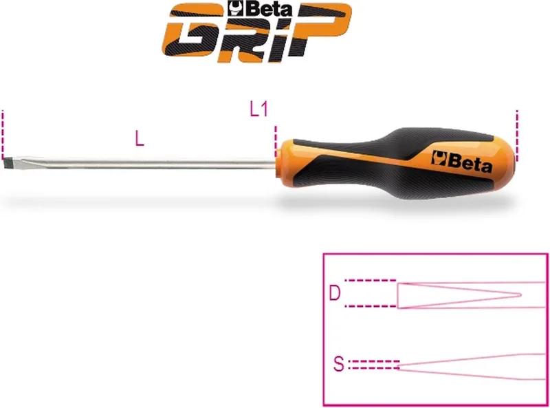 Schroevendraaier Zeskant 2,5 mm 1265ES/2,5 van Beta, Oranje – productafbeelding