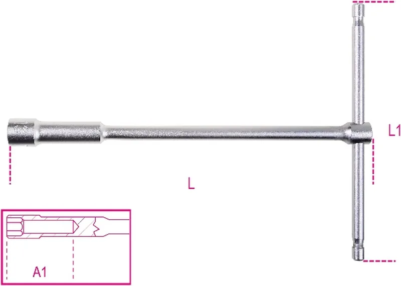 T-sleutel met diepe dop 10mm van Beta – productafbeelding