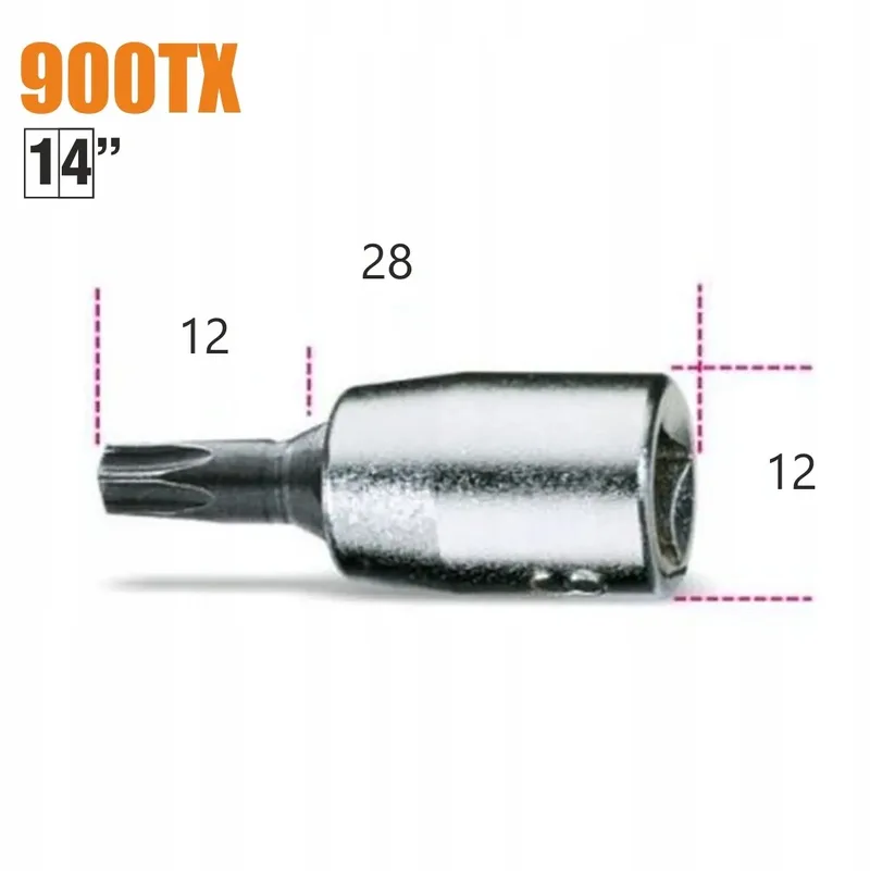 Torx Dop 1/4" T8 Schroevendraaier Bit 900TX/08 de Beta – image du produit