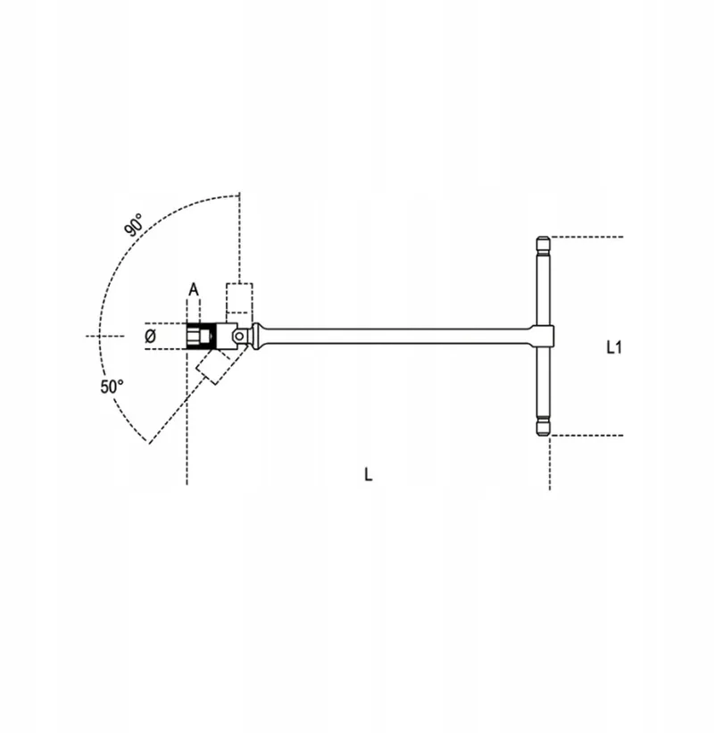 Torx E16 Dopsleutel met Cardan - 490mm de Beta – image du produit