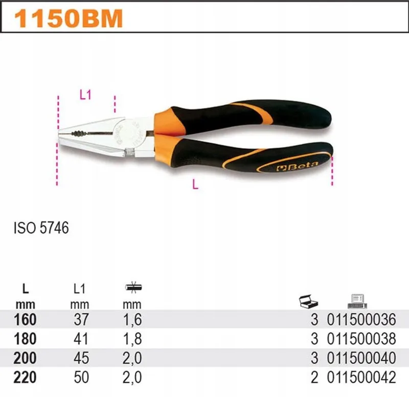 Universele Combinatietang 200mm - Ergonomische Handgreep de Beta – image du produit