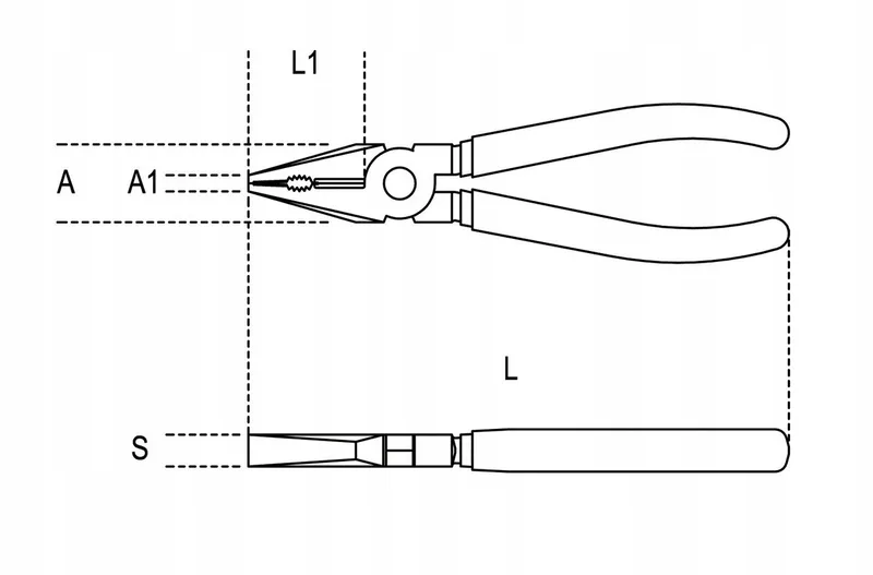 Universele Combinatietang 220mm - Model 1150BM van Beta – productafbeelding