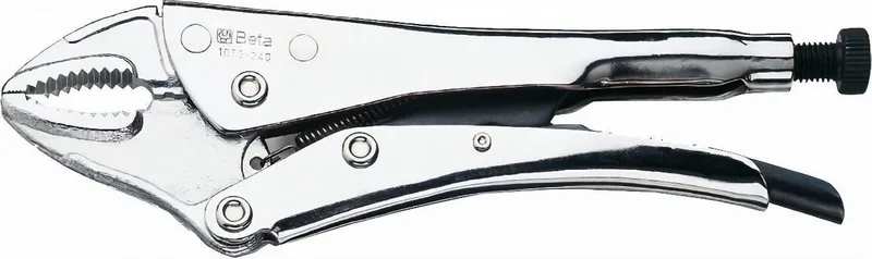 Verstelbare griptang - Halfronde bekken - 140 mm - Max grip 22 mm von Beta, Silber – Produktbild