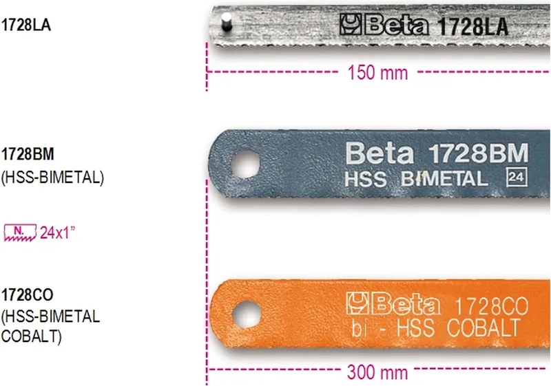 Zaagbladen voor zaagbeugels 1728LA by Beta – product image