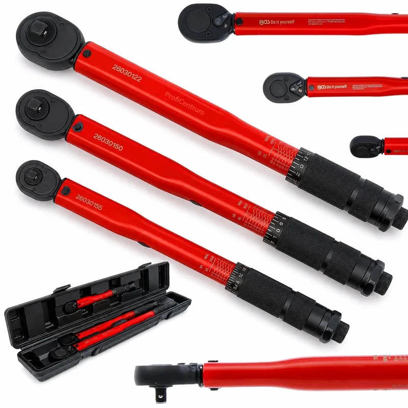 3-delige Momentsleutel Set 1/4" 3/8" 1/2" 2-210 Nm by BGS technic – product image