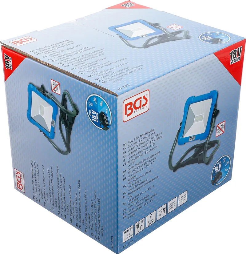 Accu LED werklamp - uitklapbaar - 18 V - zonder accu by BGS technic – product image