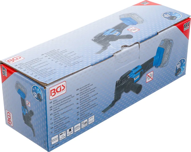 Accu multifunctioneel gereedschap - borstelloos - 18 V - zonder accu von BGS technic – Produktbild
