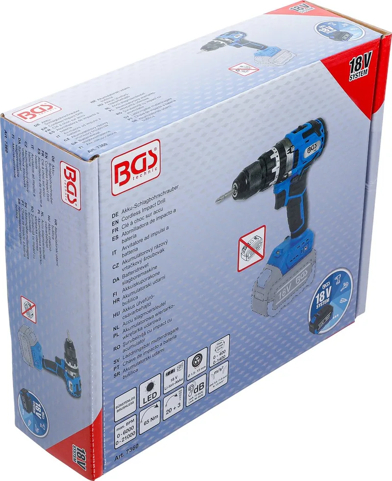 Accu Slagmoersleutel 18V - Borstelloos - 65 Nm - Zonder Accu von BGS technic – Produktbild