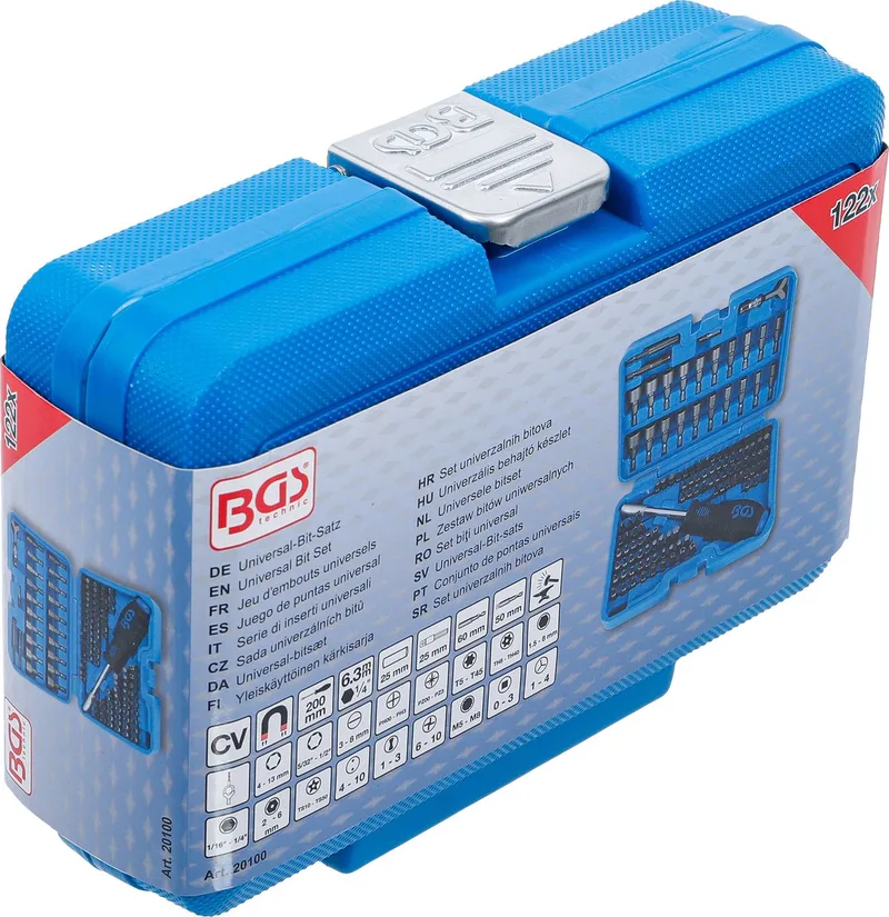 Bitset - 122-delig -Opname 1/4 -Blauw van BGS technic, Zwart, Blauw – productafbeelding