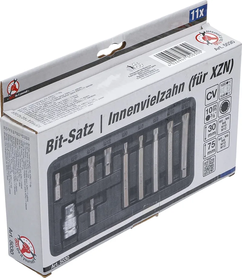 BGS Do it yourself Bit-Satz Innenvielzahn (für XZN) 11-tlg. von BGS technic, Silber – Produktbild