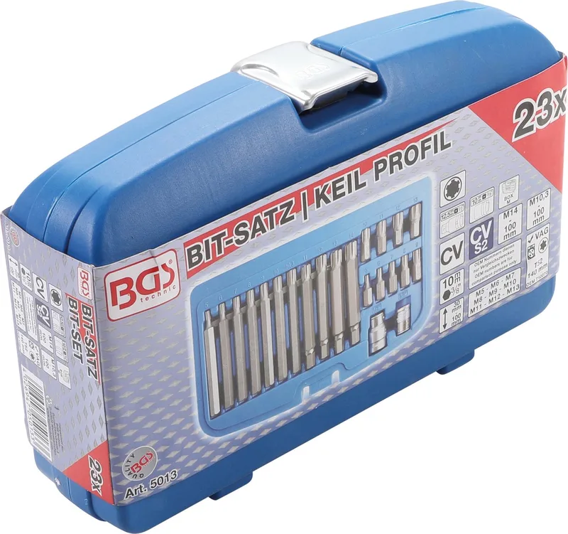 Bitset 3/8 wigprofiel (voor RIBE) 22 delig de BGS technic – image du produit