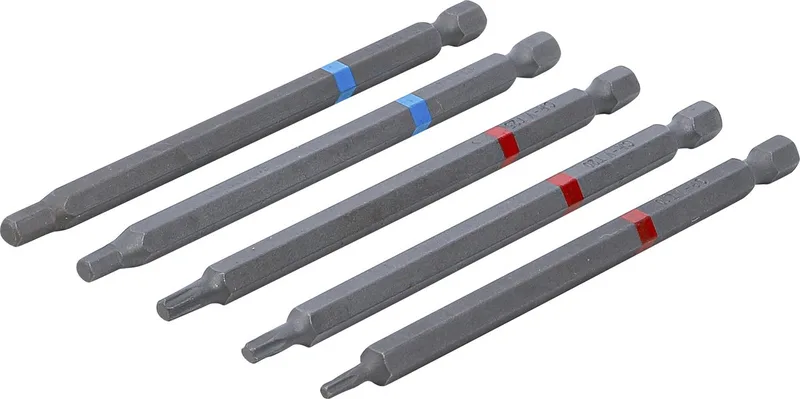Bitset - 5-delig - Extra Lang (110 mm) - Binnenzeskant & Torx von BGS technic – Produktbild