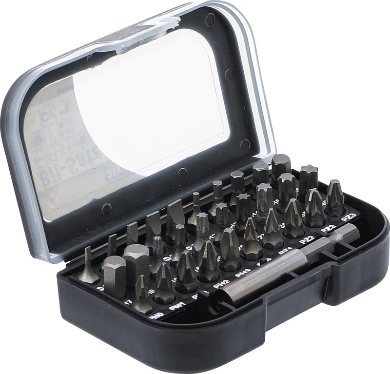 Bitset - Torx - Inbus Set - 31 delig - T10 - T15 - T20 - T25 - T27 - T30 - T35 - T40 - Kruiskoppen - rechte koppen etc. 1/4" BGS 20820 de BGS technic – image du produit