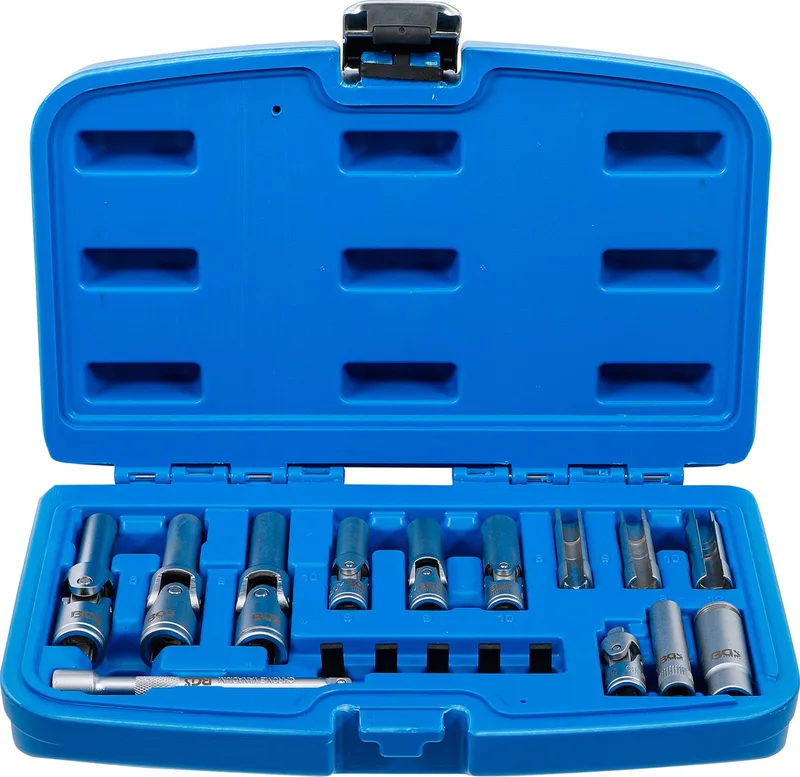 Bougie dopsleutelset 18 delig by BGS technic, Blue – product image