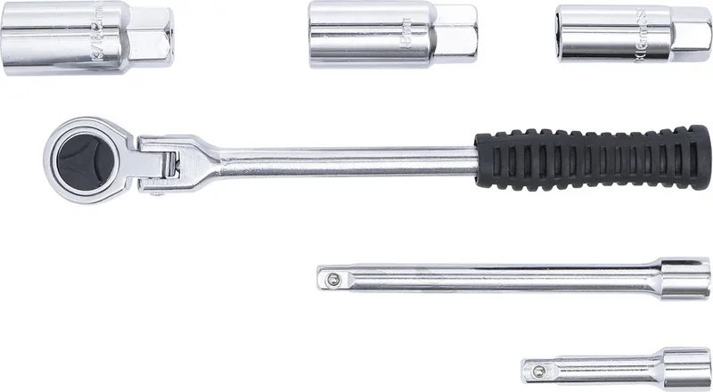 Bougie gereedschapsset 10 mm (3/8), 6 delig by BGS technic, Silver – product image