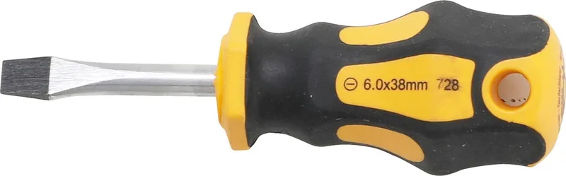 Carburateur schroevendraaier sleuf 6 x 38 mm van BGS technic, Geel – productafbeelding