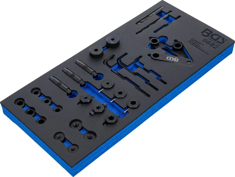 BGS Zylinderkopf-Bohrlehren-Werkzeug-Satz 28 teilig von BGS technic, Blau – Produktbild