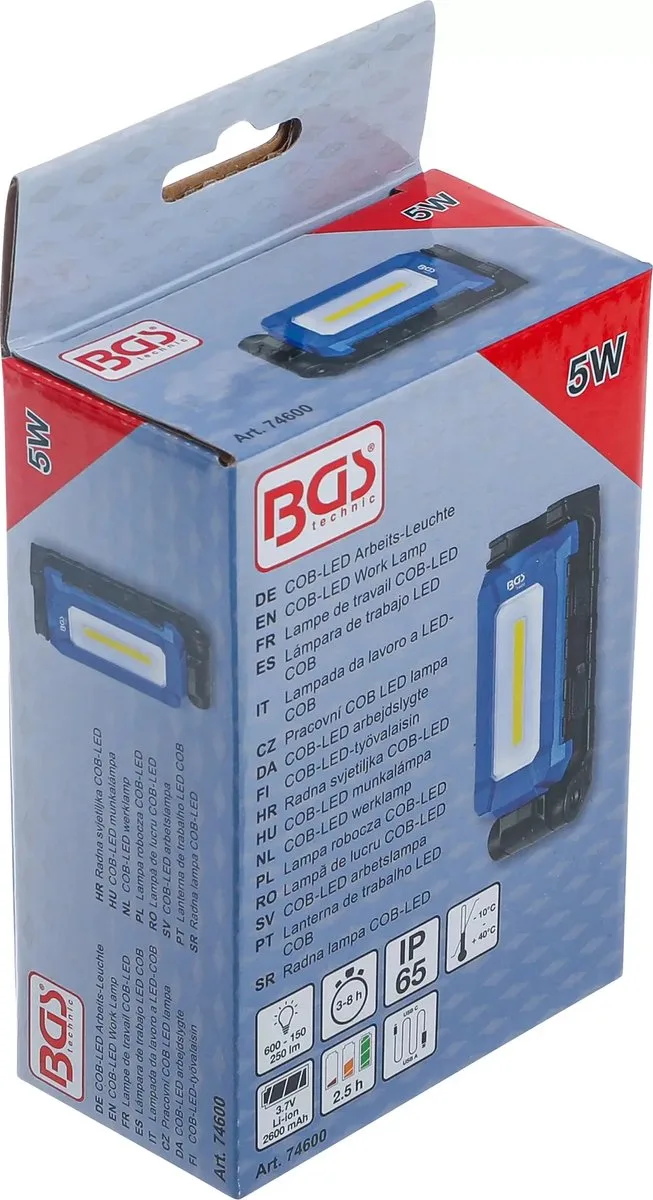 COB-LED werklamp - uitklapbaar van BGS technic – productafbeelding