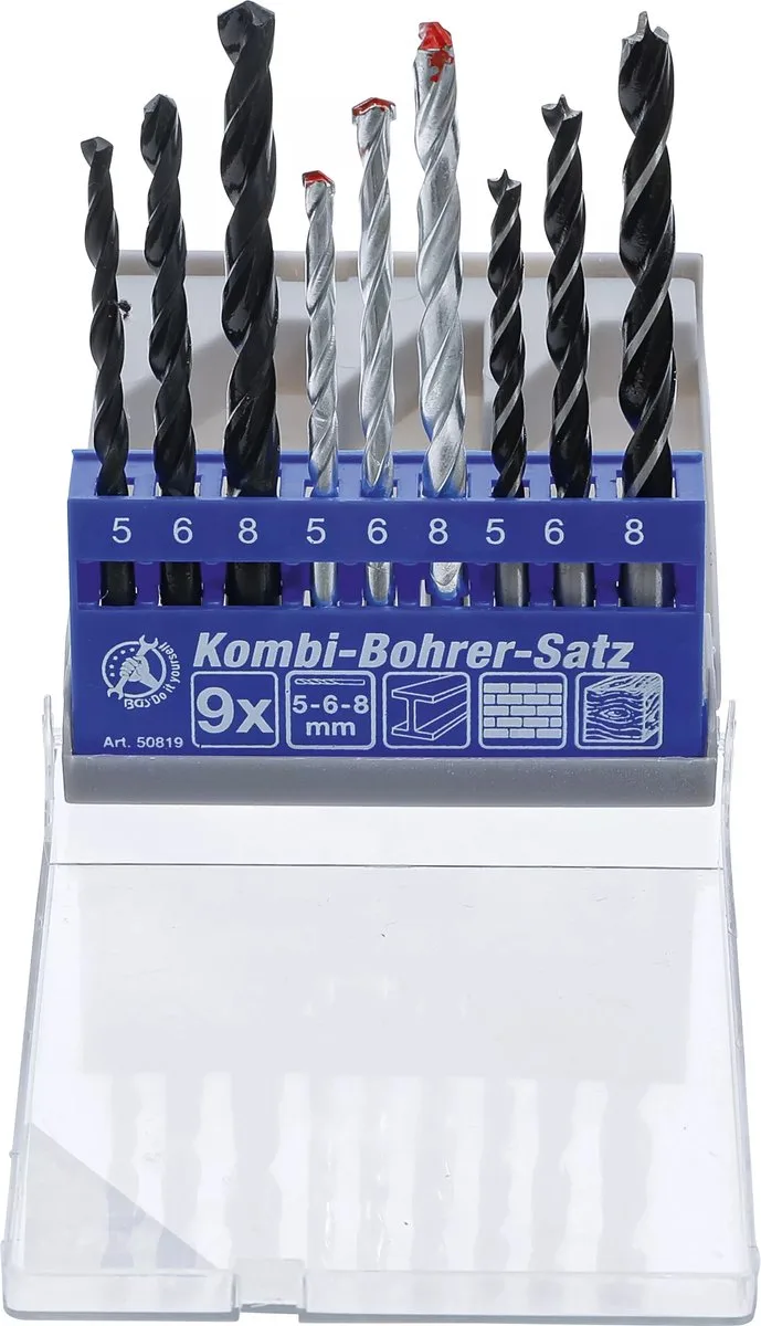 BGS Do it yourself Kombi-Bohrer-Satz 5 - 8 mm 9 teilig von BGS technic – Produktbild