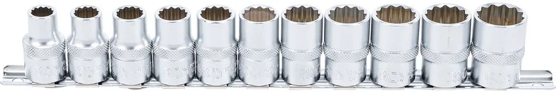Doppenset 1/2", 11 delig, 12-kant, (10 - 21 mm) BGS 9107 by BGS technic, Silver – product image
