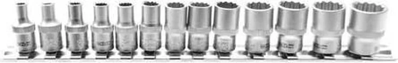 Doppenset 2269 - 1/4" - 12-kant - 13-delig van BGS technic, Grijs – productafbeelding